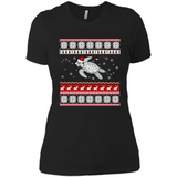 Sea Turtle Ugly Christmas T-Shirt - Ladies' Boyfriend T-Shirt