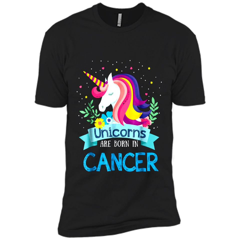 Unicorns are born in Cancer Birthday Rainbow Gift Custom Ultra Cotton