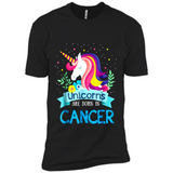 Unicorns are born in Cancer Birthday Rainbow Gift Custom Ultra Cotton
