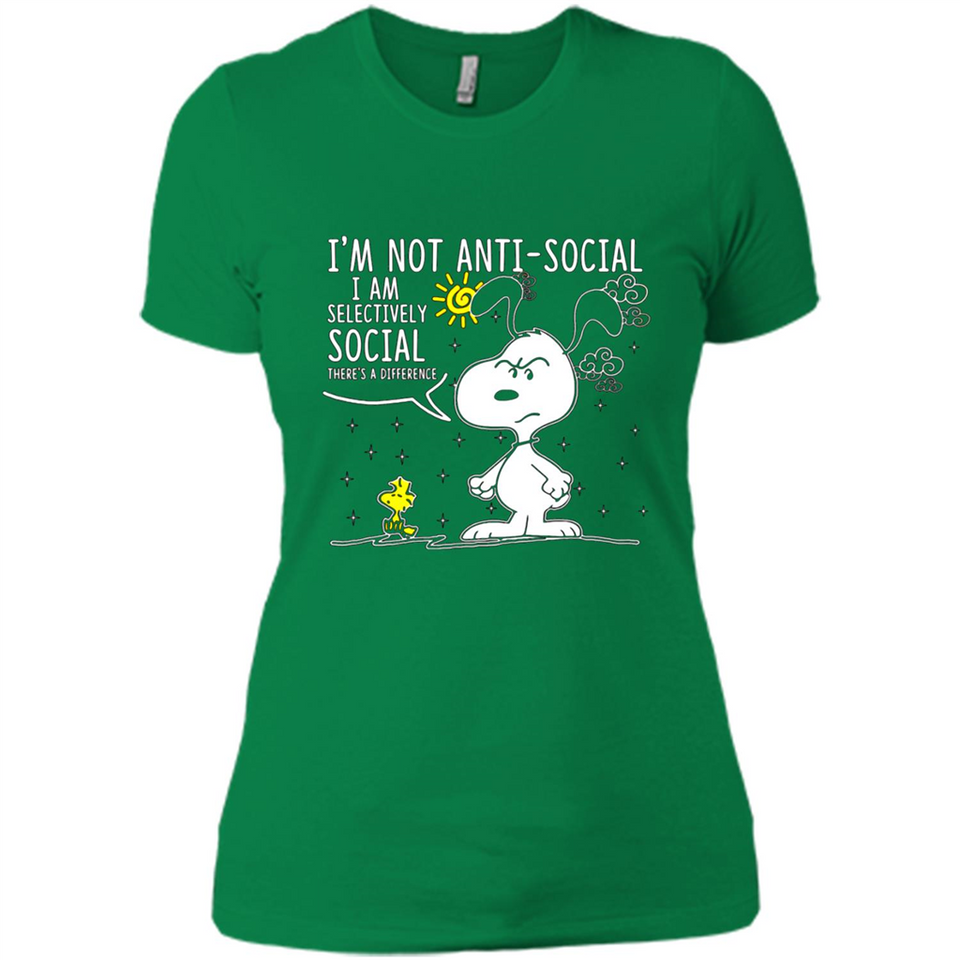 Snoopy I'm Not Anti-Social I Am Selectively Social