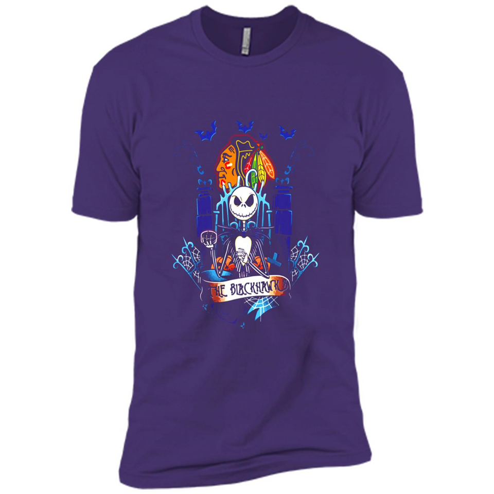 Chicago Blackhawks Halloween The Nightmare Before Christmas - Premium Short Sleeve T-Shirt