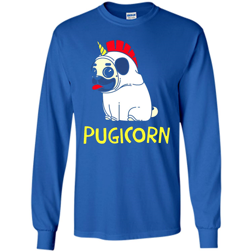 Pugicorn Pug Unicorn Funny Shirt PINGPONG - Long Sleeve T-Shirt