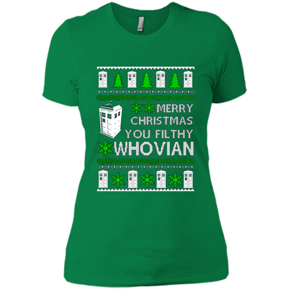 Merry Christmas You Filthy Whovian ugly sweater PINGPONG