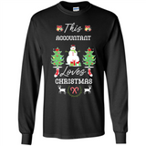 This Accountant Loves Christmas Tree Shirt with Snowman
