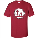 Snoopy The Peanuts Walking To The Moon