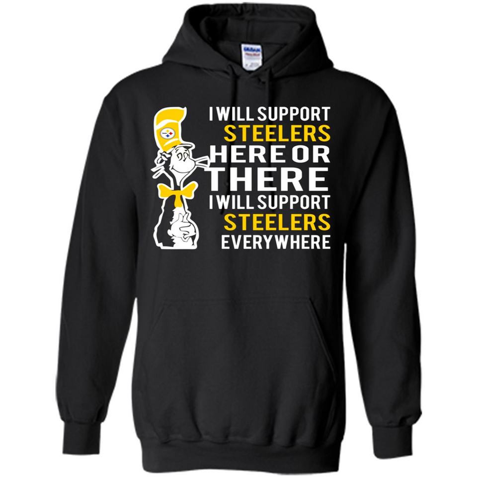 Shirt For Dr Seuss Cat And Pittsburgh Steelers Fans - Hoodie