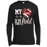 Washington State Cougars Football My Heart is on that Field - Canvas Long Sleeve T-Shirt