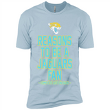Reasons to be a Jacksonville Jaguars Fan Complete List on Back - Premium Short Sleeve T-Shirt