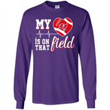 Tampa Bay Buccaneers Football My Heart is on that Field - Long Sleeve T-Shirt