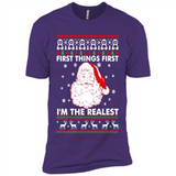 Santa First things first i’m the realest Christmas - Premium Short Sleeve T-Shirt