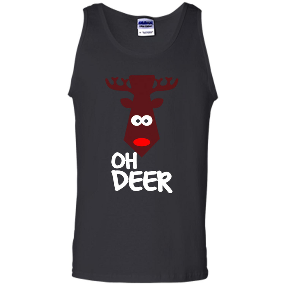 Oh Deer Christmas Reindeer Black mugs PINGPONG - Tank Top