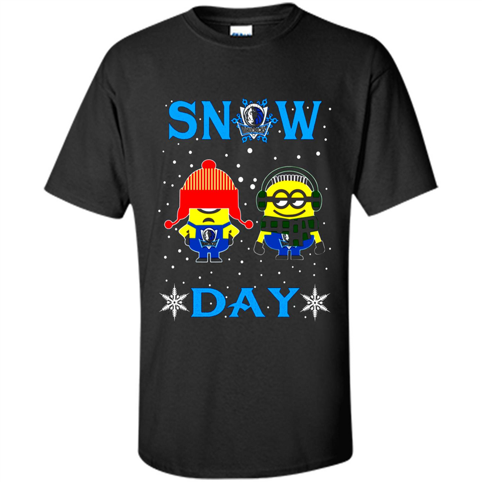 Snow Day Shirt For Dallas Mavericks Vs Minion Fans pingpong