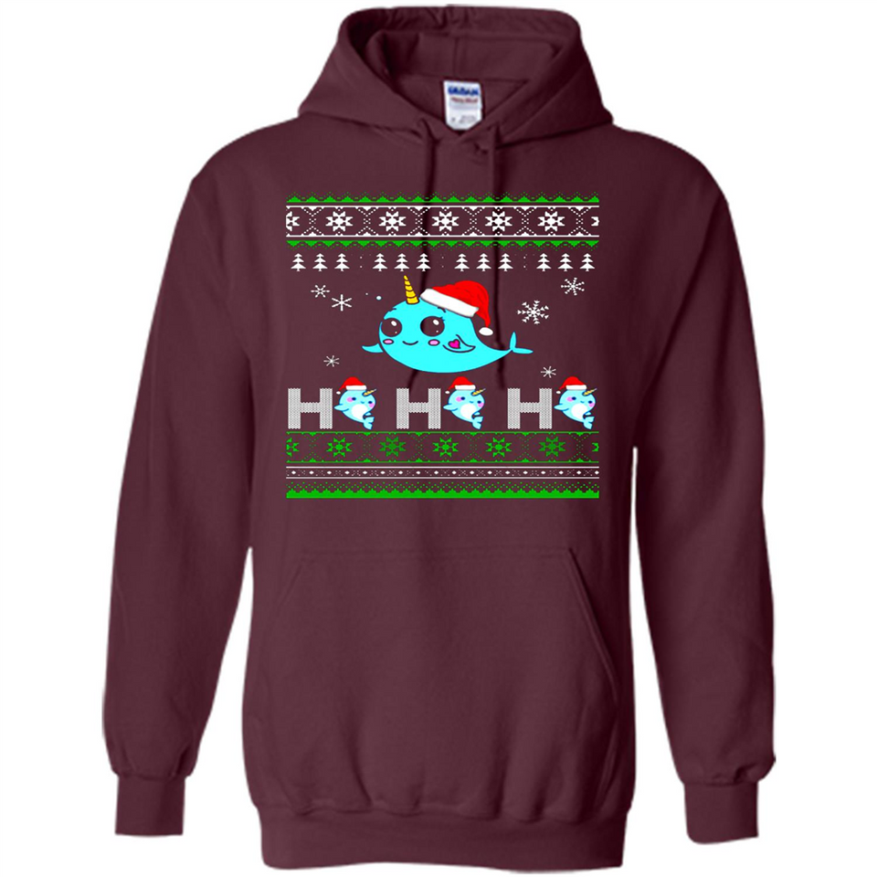 Narwhal christmas sweatshirt hoodie long PINGPONG - Hoodie