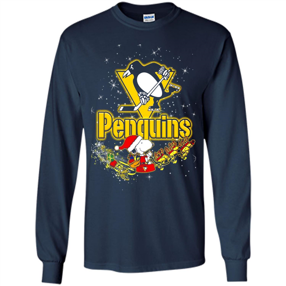 Snoopy Christmas Pittsburgh Penguins - Long Sleeve T-Shirt