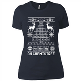 Oh Chemistry Tree Ugly Christmas Sweater - Ladies' Boyfriend T-Shirt