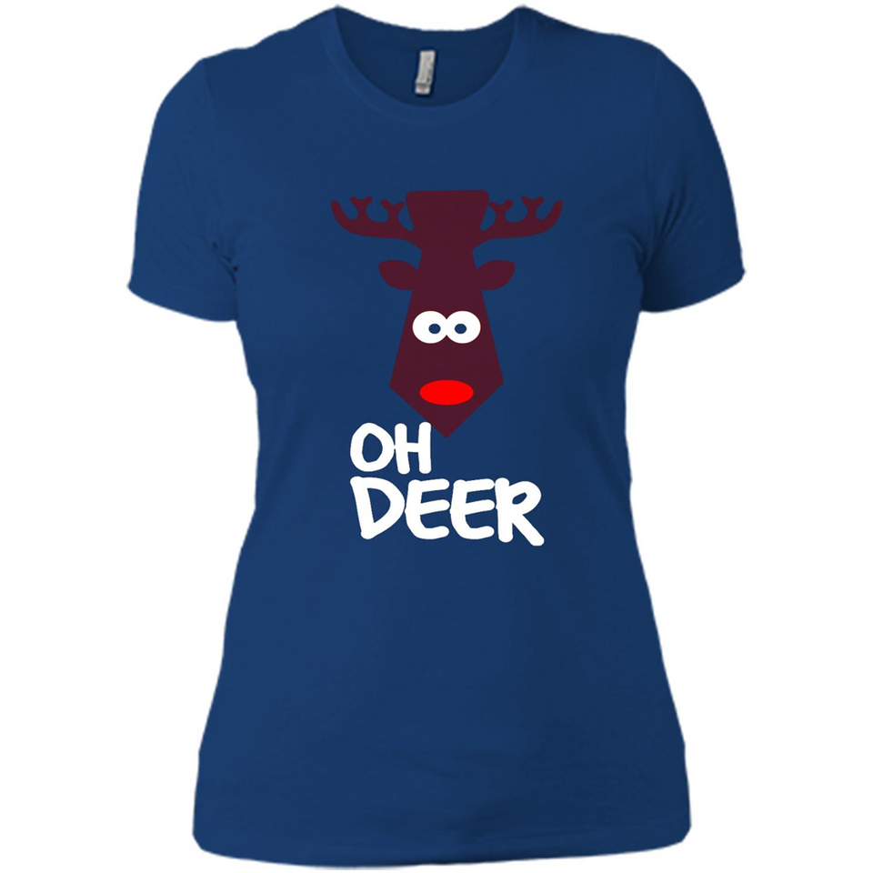 Oh Deer Christmas Reindeer Black mugs PINGPONG - Ladies' Boyfriend T-Shirt