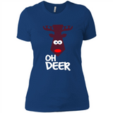 Oh Deer Christmas Reindeer Black mugs PINGPONG - Ladies' Boyfriend T-Shirt