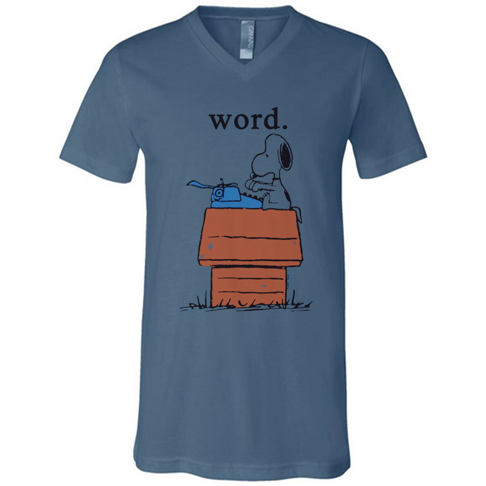 Snoopy Word - Canvas Unisex V-Neck