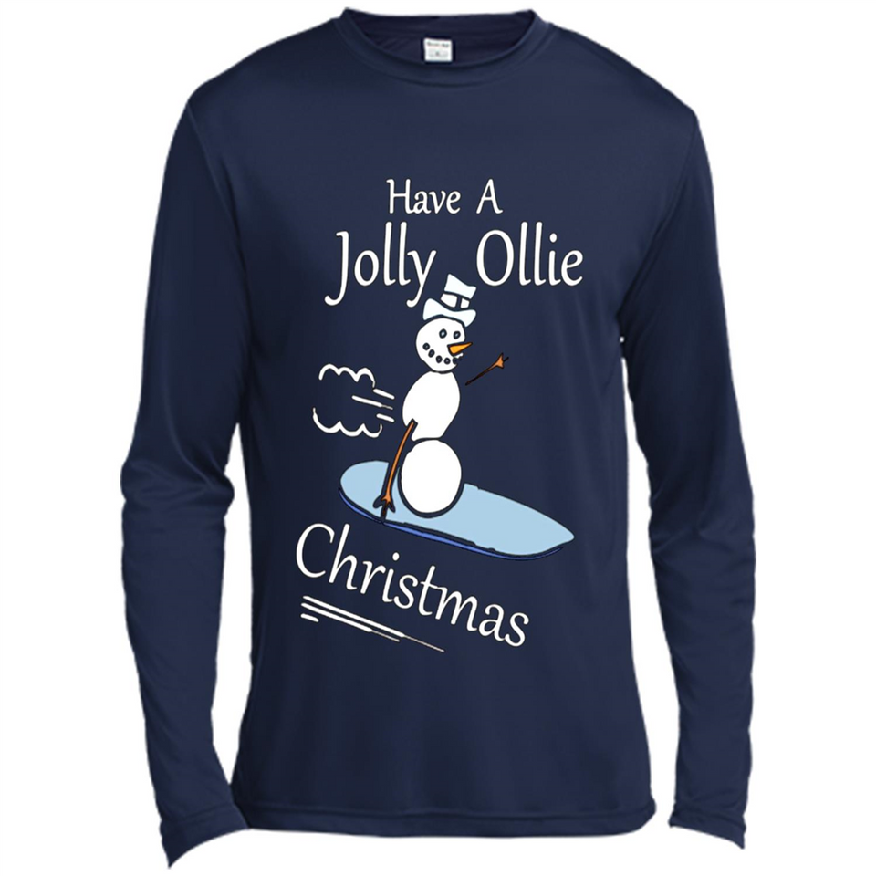 Snowman Snowboarder Tshirt Have Jolly Ollie Christmas