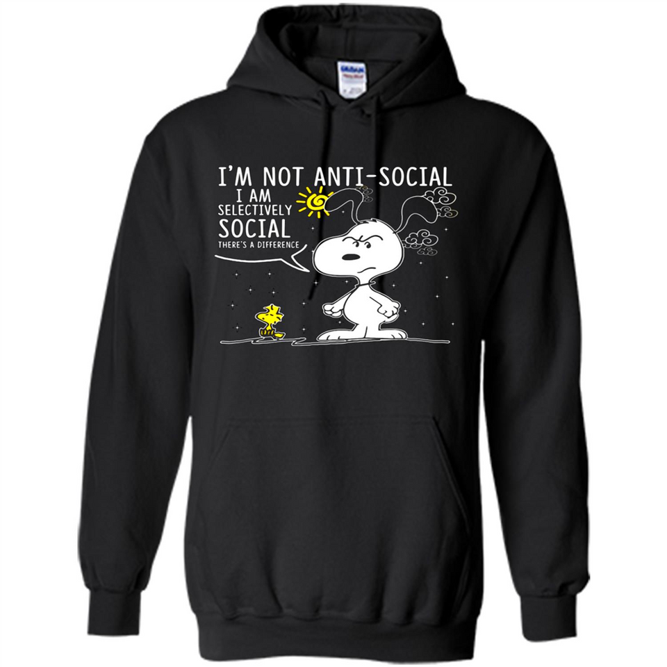 Snoopy I'm Not Anti-Social I Am Selectively Social