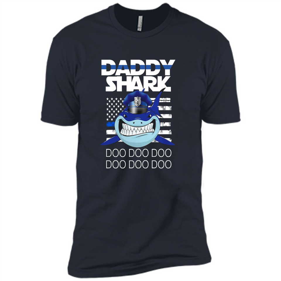 Police Daddy Shark Blue Line Tee