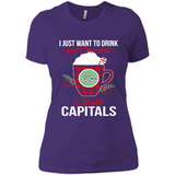 I Just Want To Drink Hot Chocolate & Watch Washington Capitals Ugly Christmas Sweater PINGPONG