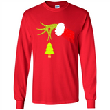 Funny Grinch Hand Holding Christmas Tree Ornament Christmas PING PONG