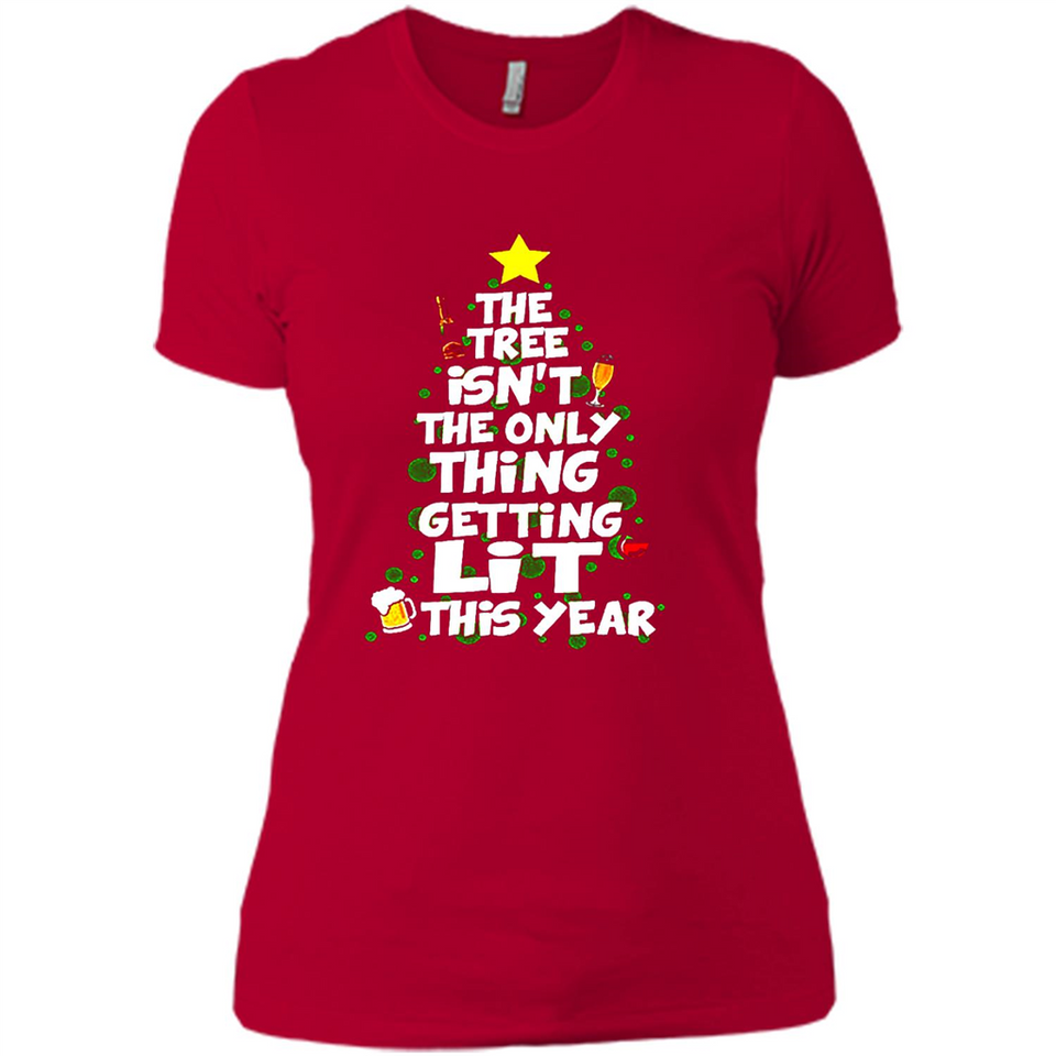 Funny Christmas Tree Drinking Sweatshirt Adult Boozy Festive - Ladies' Boyfriend T-Shirt