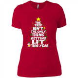 Funny Christmas Tree Drinking Sweatshirt Adult Boozy Festive - Ladies' Boyfriend T-Shirt