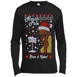 North Pole Born and Raised Shirt, Merry Xmas Ugly Christmas - Canvas Long Sleeve T-Shirt