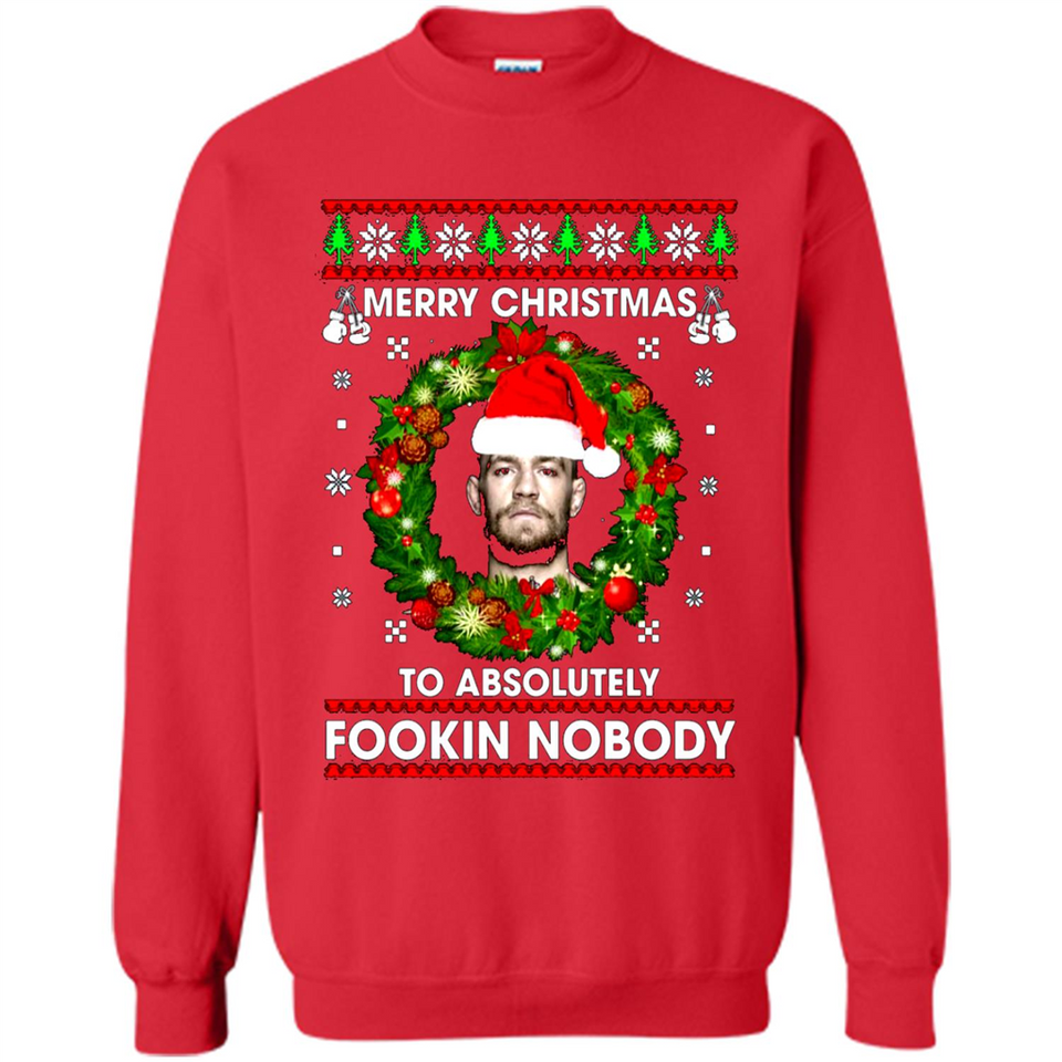 Merry Fookin Christmas Conor Mcgregor sweater PINGPONG