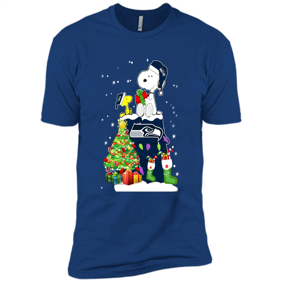 SEATTLE SEAHAWKS SNOOPY & WOODSTOCK CHRISTMAS