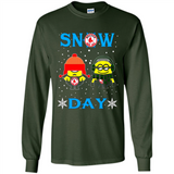 Snow Day Shirt For Boston Red Sox Vs Minion Fans pingpong