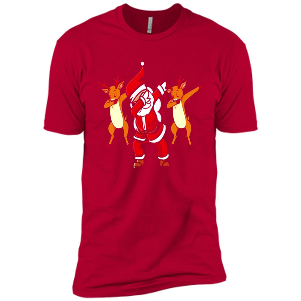 Dabbing Santa - Funny Santa Claus Christmas Dab - Premium Short Sleeve T-Shirt