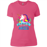Unicorns are born in Aries Birthday Rainbow Gift Custom Ultra Cotton
