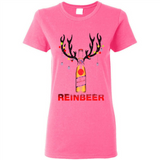 Miller High Life beer reinbeer Christmas - Ladies Short-Sleeve