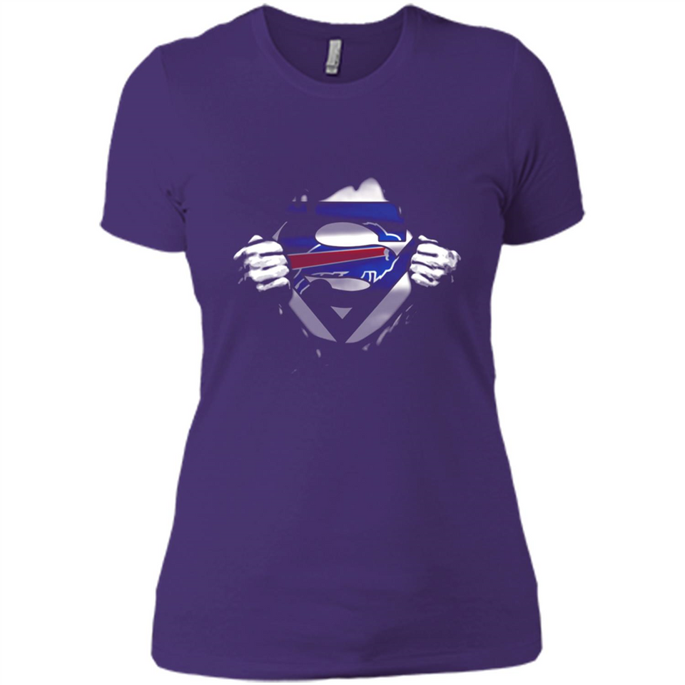 Buffalo Bills And Superman Fans - Ladies' Boyfriend T-Shirt