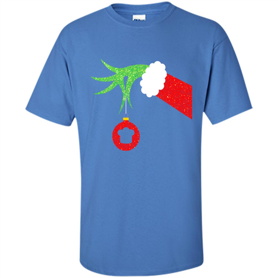 Funny Grinch Hand Holding Chef Ornament Christmas PING PONG