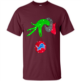 GRINCH HAND HOLDING DETROIT LIONS GLITTER CHRISTMAS PINGPONG