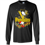 Snoopy Christmas Pittsburgh Penguins - Long Sleeve T-Shirt