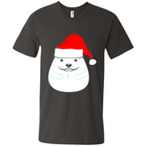 Funny Hamster Christmas t-shirt Santa Hat - Men's V-Neck