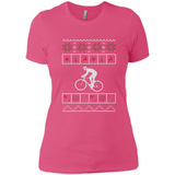 Christmas Ugly Sweater Cycling - Ugly Christmas Sweater - Ladies' Boyfriend T-Shirt