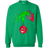 GRINCH HAND HOLDING CLEVELAND INDIANS GLITTER CHRISTMAS PINGPONG