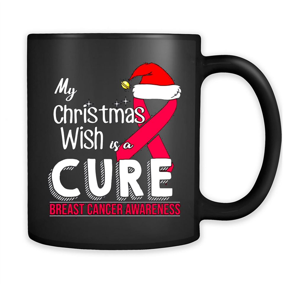 My Christmas Wish Is A Cure Breast Cancer Awareness sweater PINGPONG