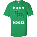 Nana Moose Funny Christmas Plaid Buffalo T-Shirt - Shirt
