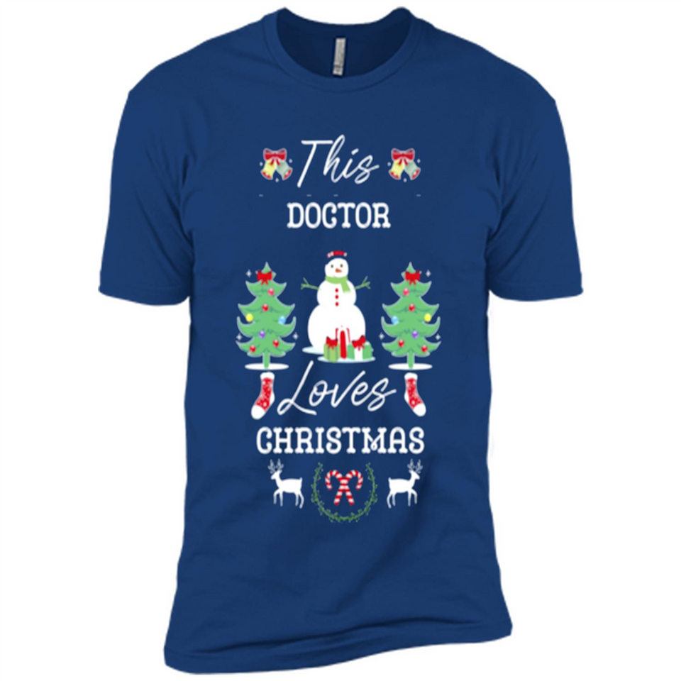 This Doctor Loves Christmas Tree Shirt with Snowman