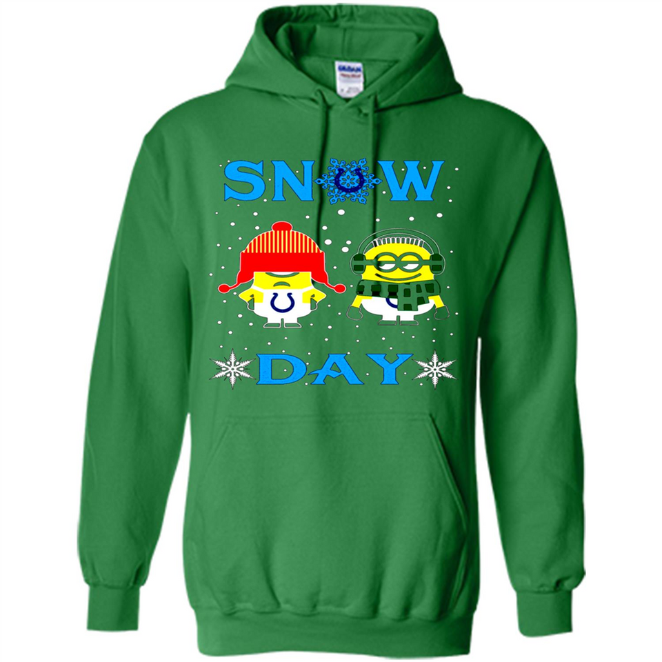 Snow Day Shirt For Indianapolis Colts Vs Minion Fans pingpong