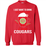 I Just Want To Drink Hot Chocolate & Watch Washington State Cougars Ugly Christmas Sweater PINGPONG