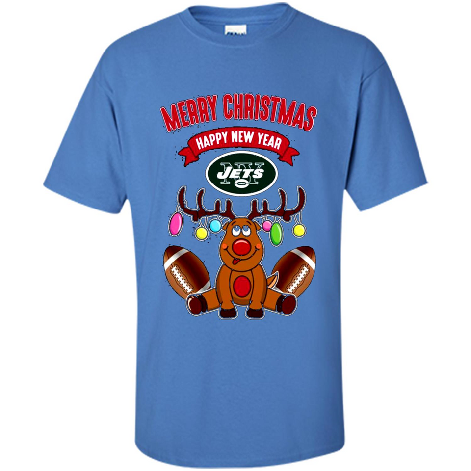 New York Jets NFL Reindeer Funny Merry Christmas And Happy New Year