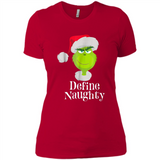 Santa Grinch Define Naughty Christmas Sweatshirt - Ladies' Boyfriend T-Shirt